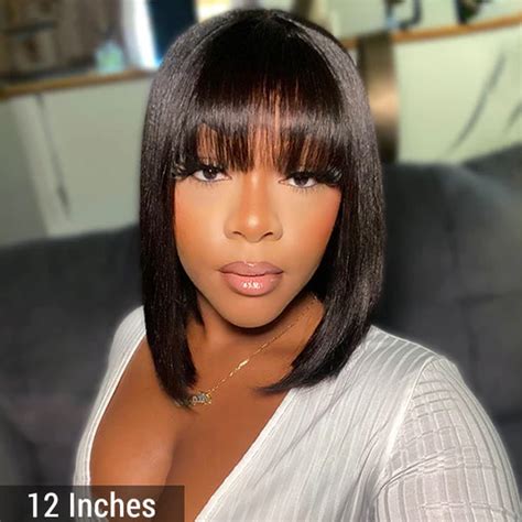 dark brown wig bangs|luvmehair bob wig with bangs.